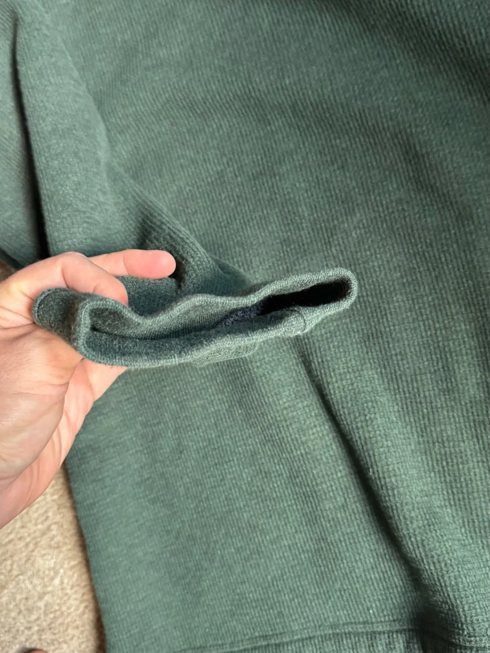 L.L. Bean Katahdin Iron Works® Bonded Waffle Fleece Henley - Picture 4 of 5